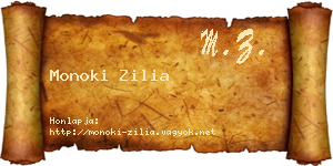 Monoki Zilia névjegykártya